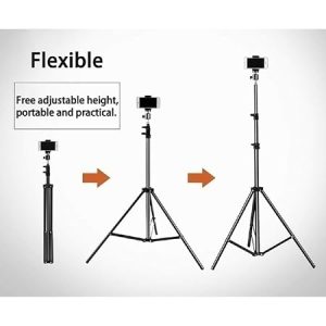 7 Feet Mobile Tripod Stand with Phone Holder